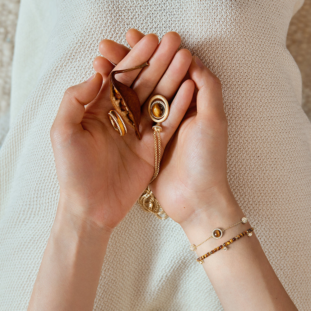 Heliocentric Tiger's Eye Ring