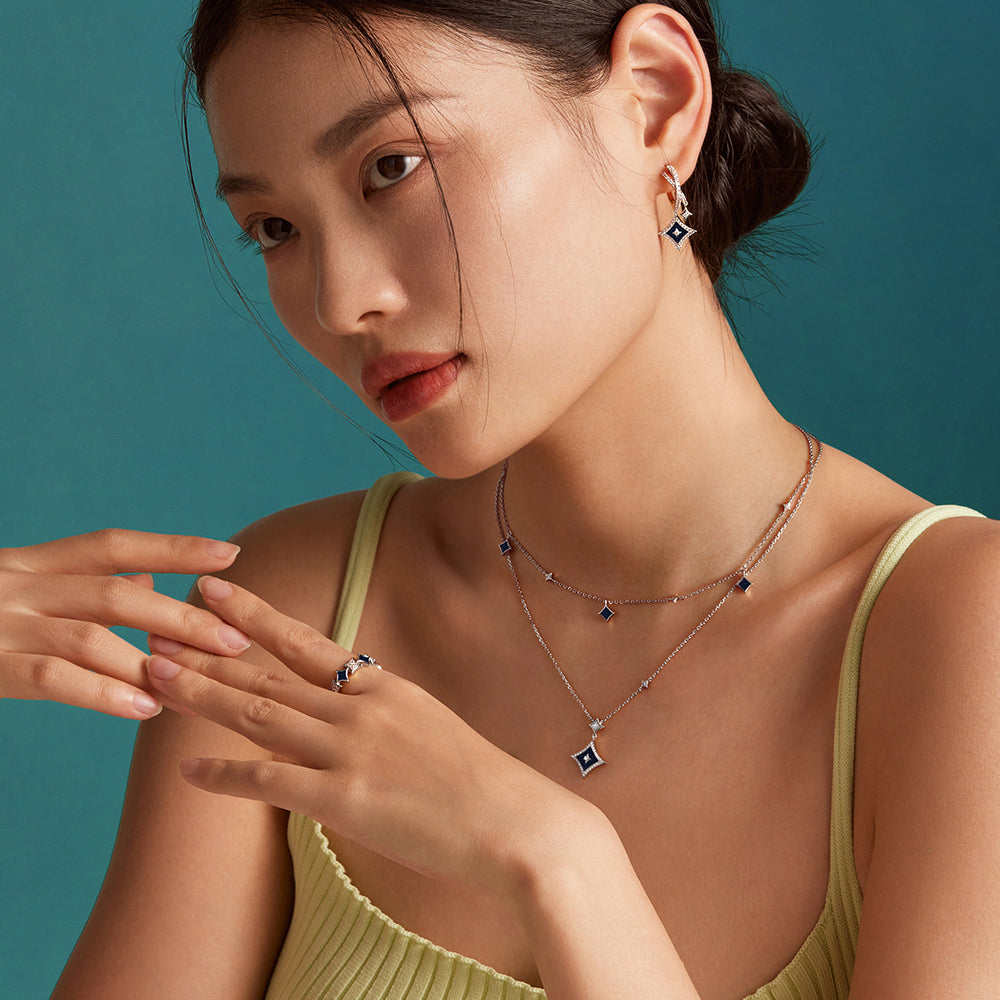 Starry Blue Sandstone Earrings