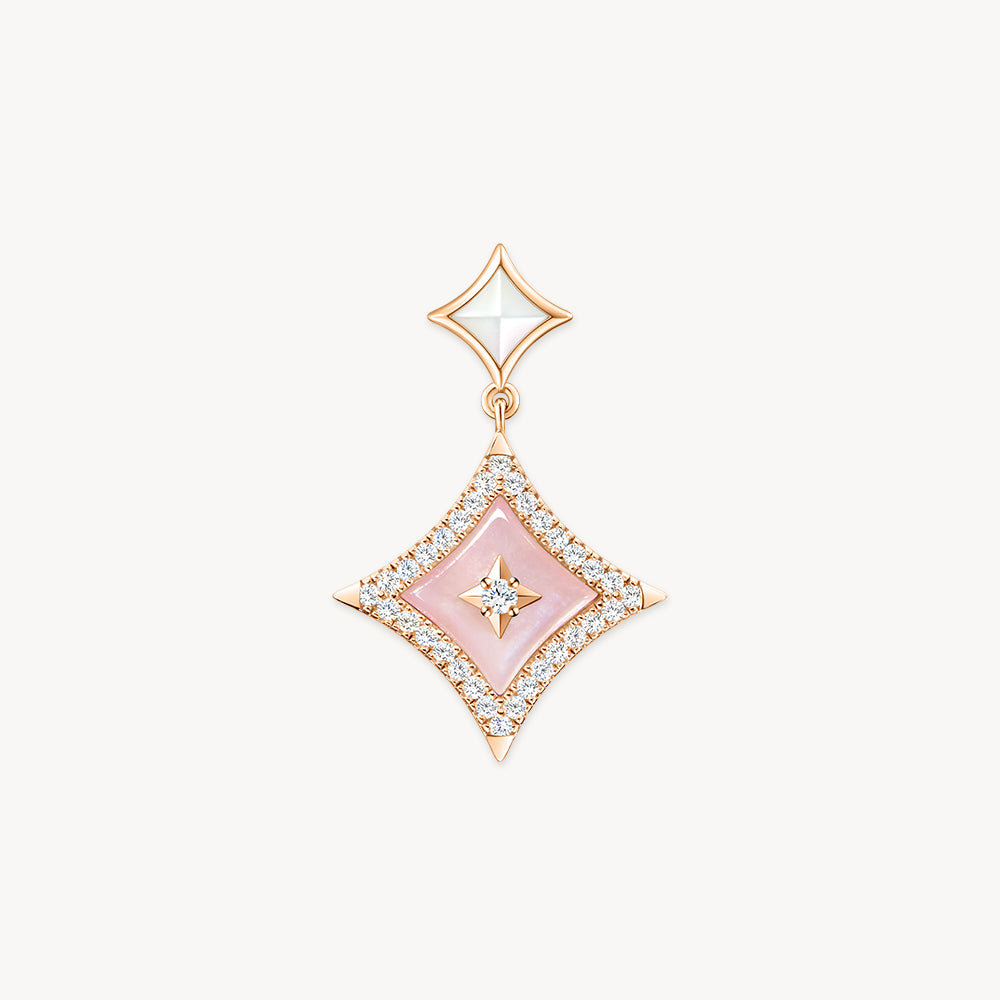 Starry Pink Mother of Pearl Necklace