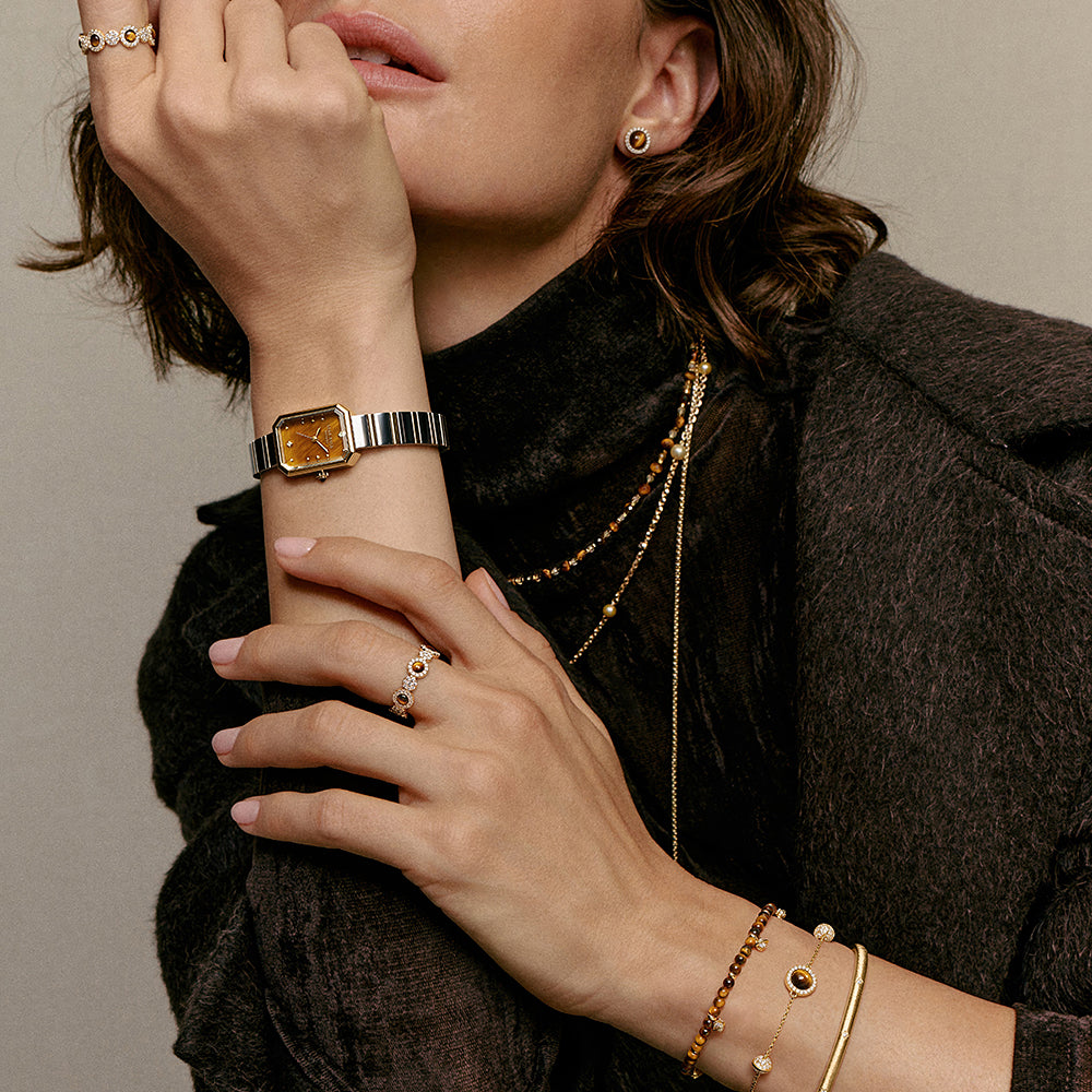 Heliocentric Tiger's Eye Ring