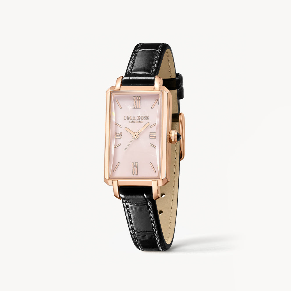 Ms Lola Slender Waist Light Pink Jelly Stone Watch With Two Strap Set