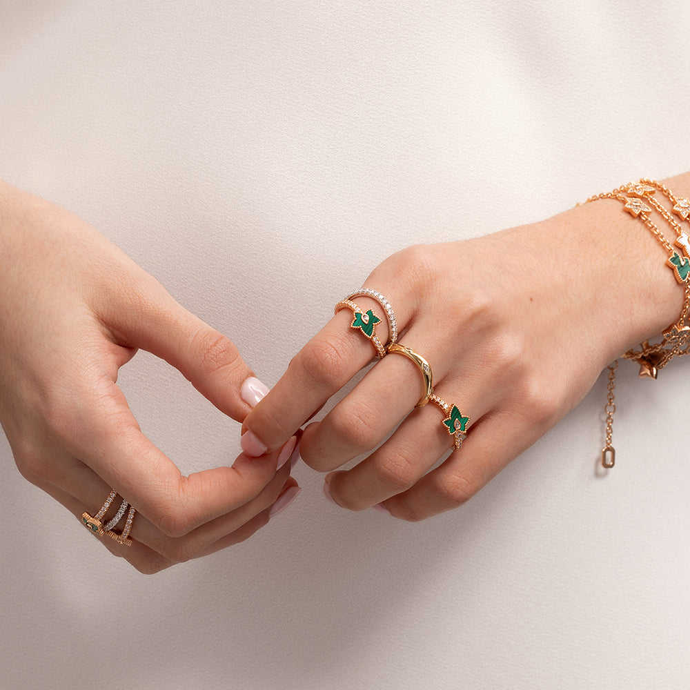 Ivy Malachite Ring