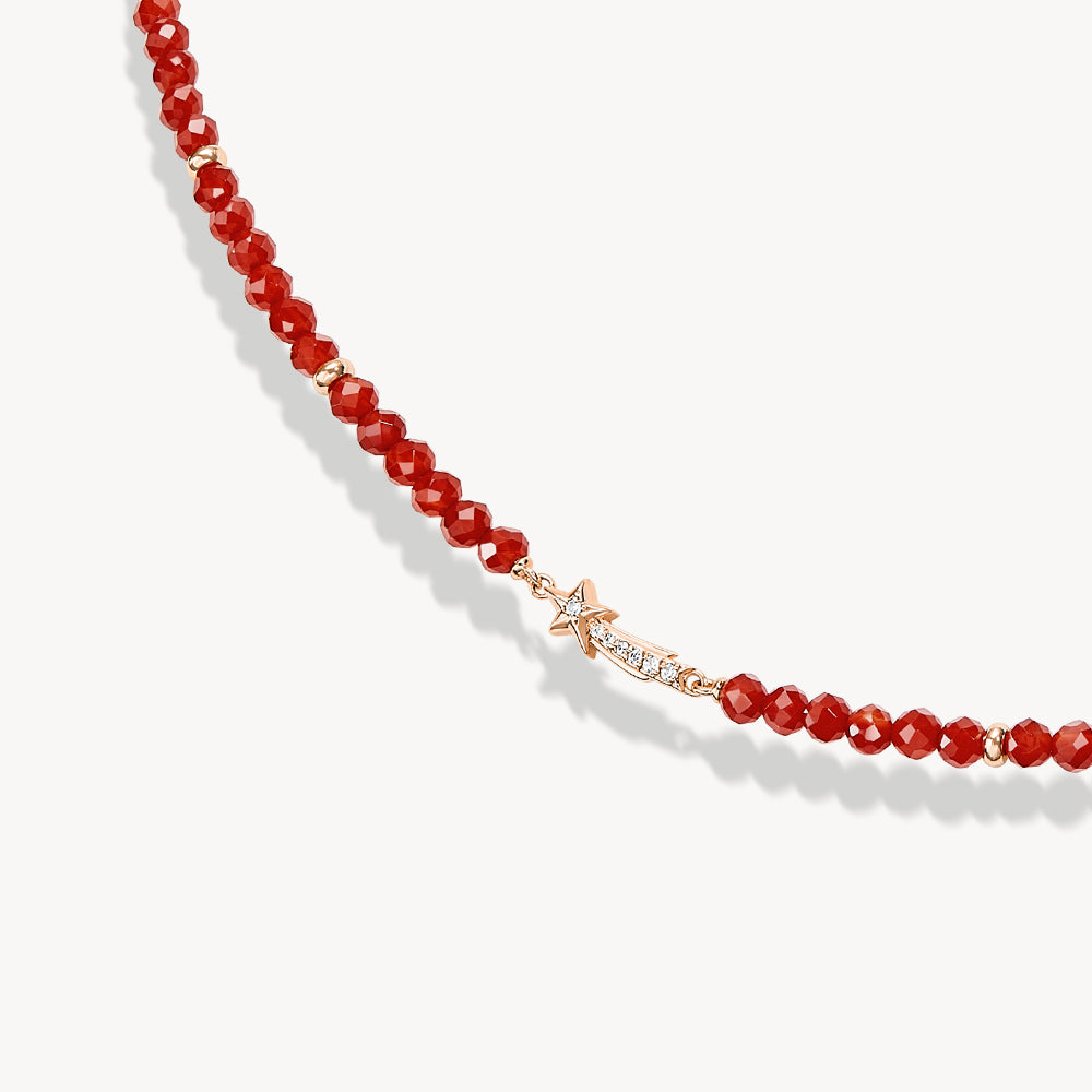 Heliocentric Carnelian Beaded Necklace