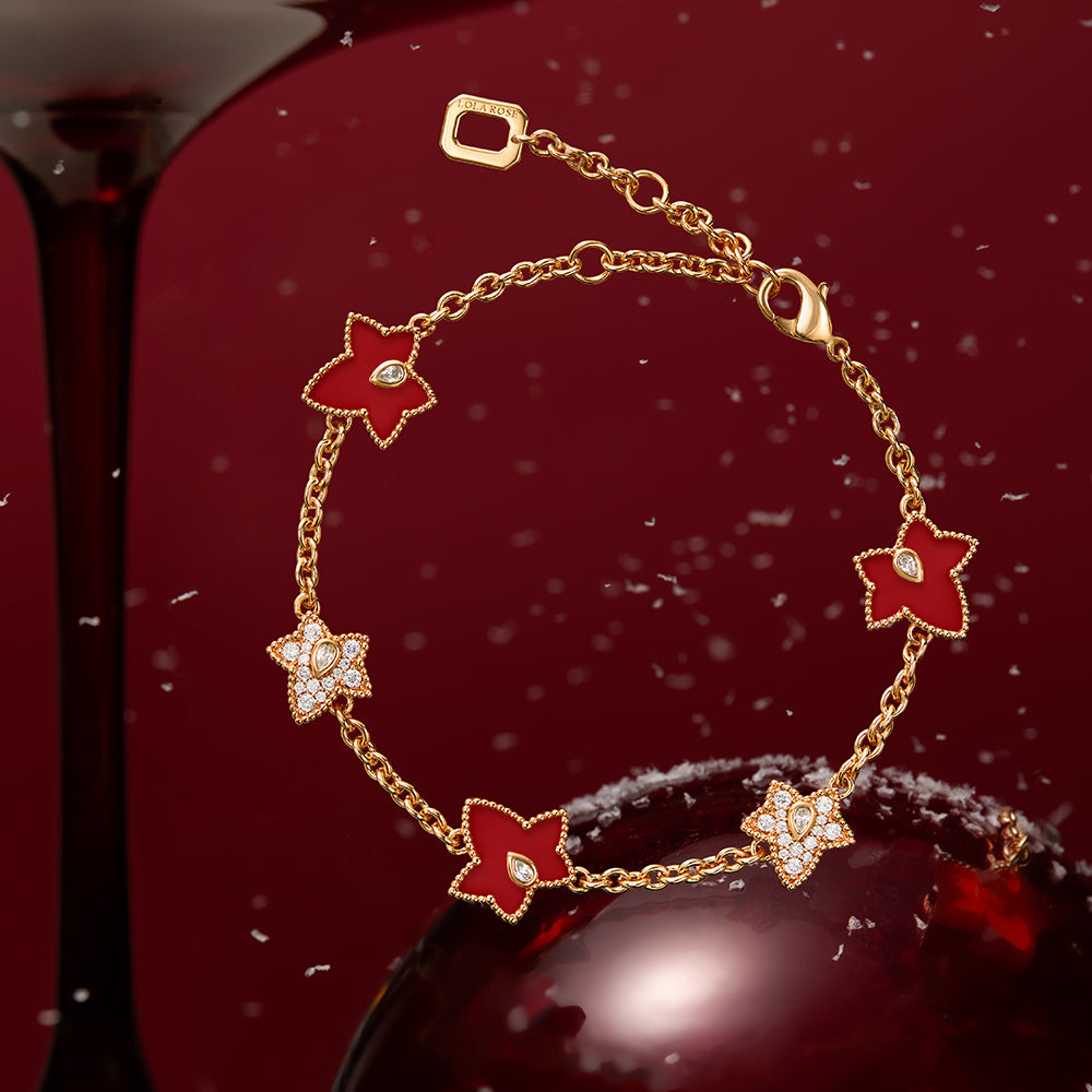 Ivy Carnelian&Mother-of-Pearl Bead Bracelet