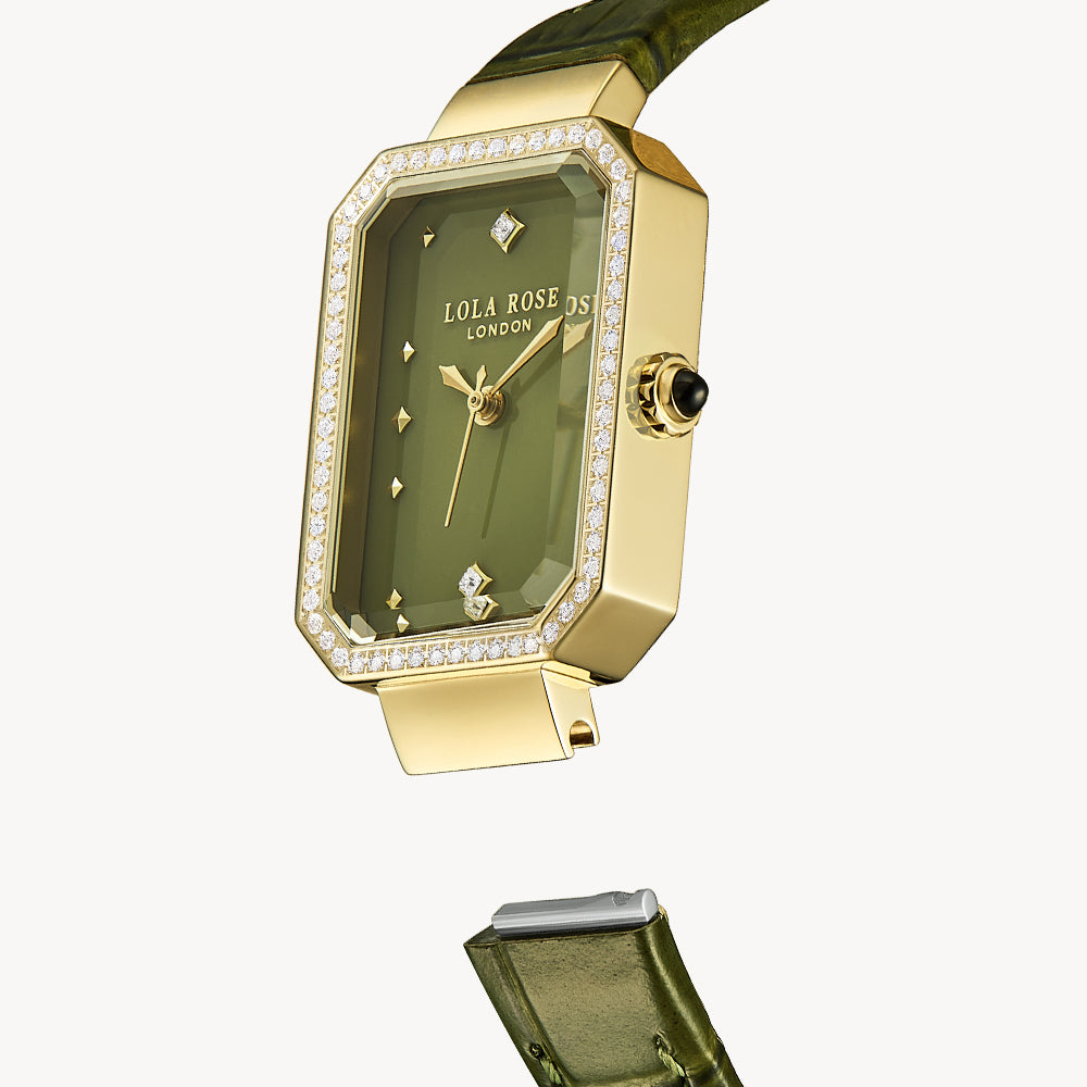 Ms Lola Green Onyx Watch with Zirconia