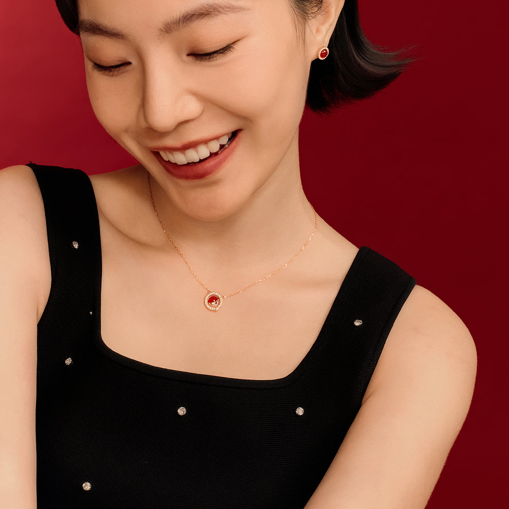 Heliocentric Carnelian Bead Earrings