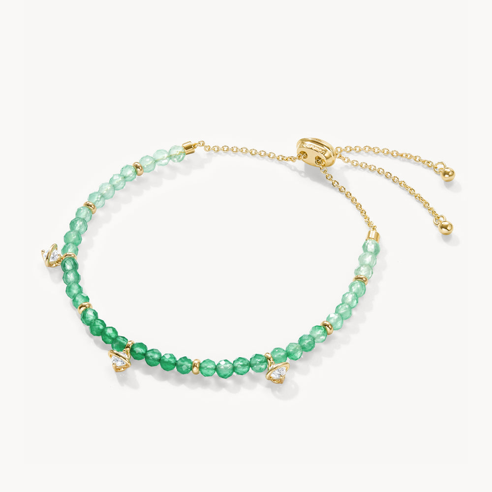 New Heliocentric Gradient Green Agate Bracelet
