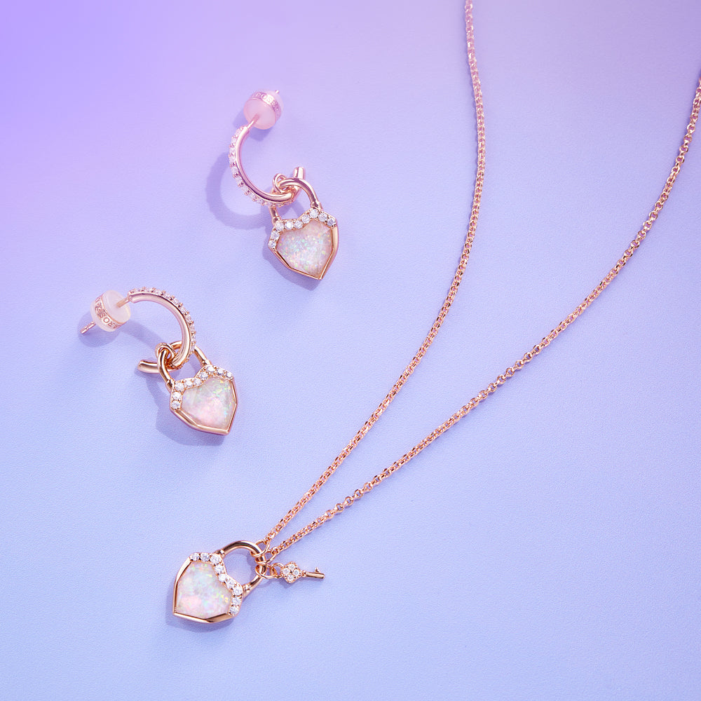 Heart & Lock Heart Lock Earrings