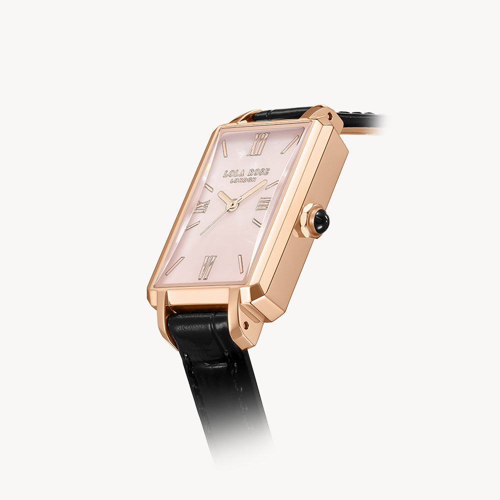 Ms Lola Slender Waist Light Pink Jelly Stone Watch With Two Strap Set