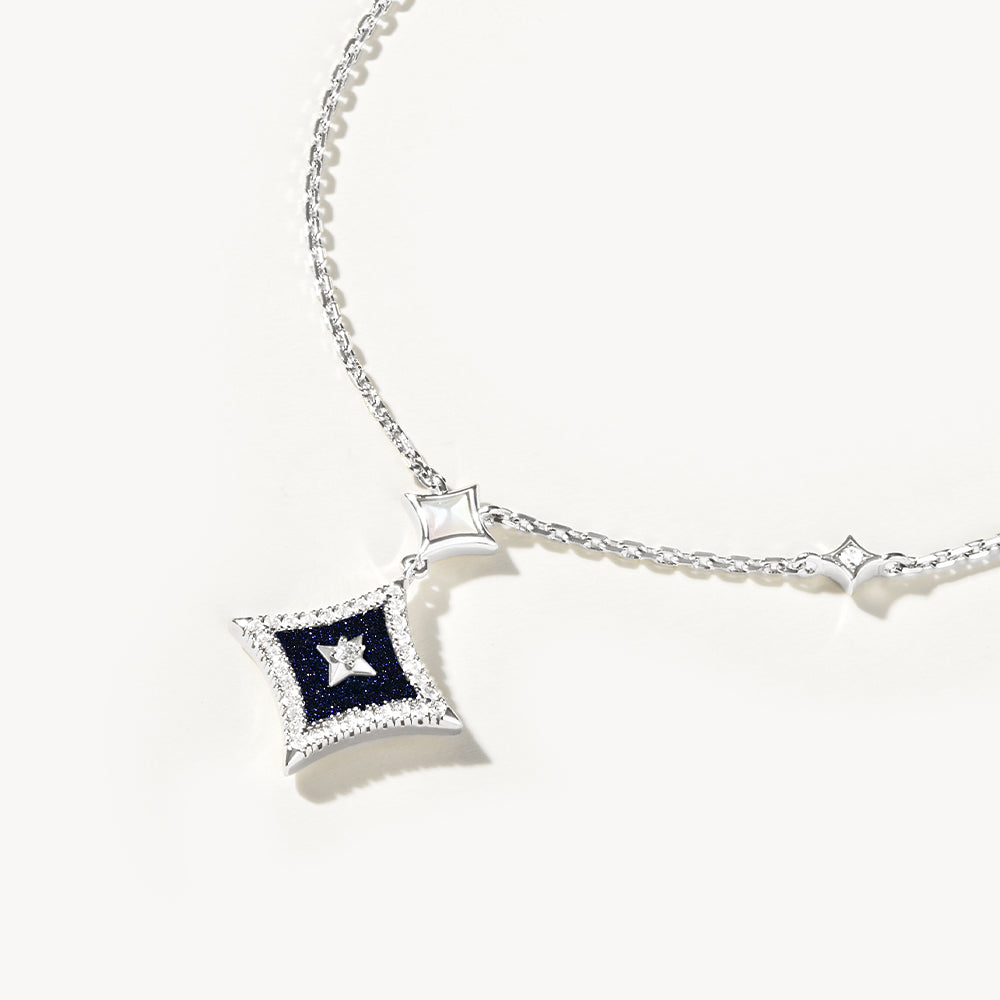 Starry Blue Sandstone Necklace