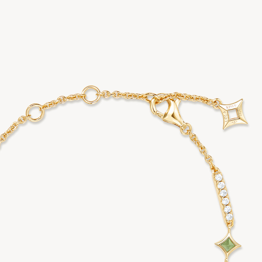 Starry Aventurine & Synthetic Cubic Zirconia Bracelet