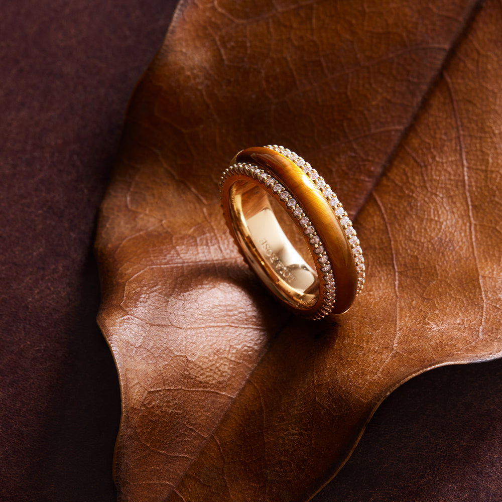 Heliocentric Tiger's Eye Ring