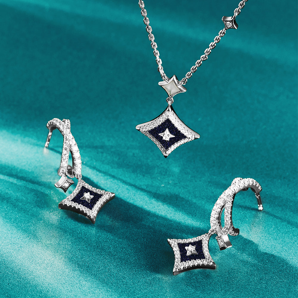 Starry Blue Sandstone Earrings