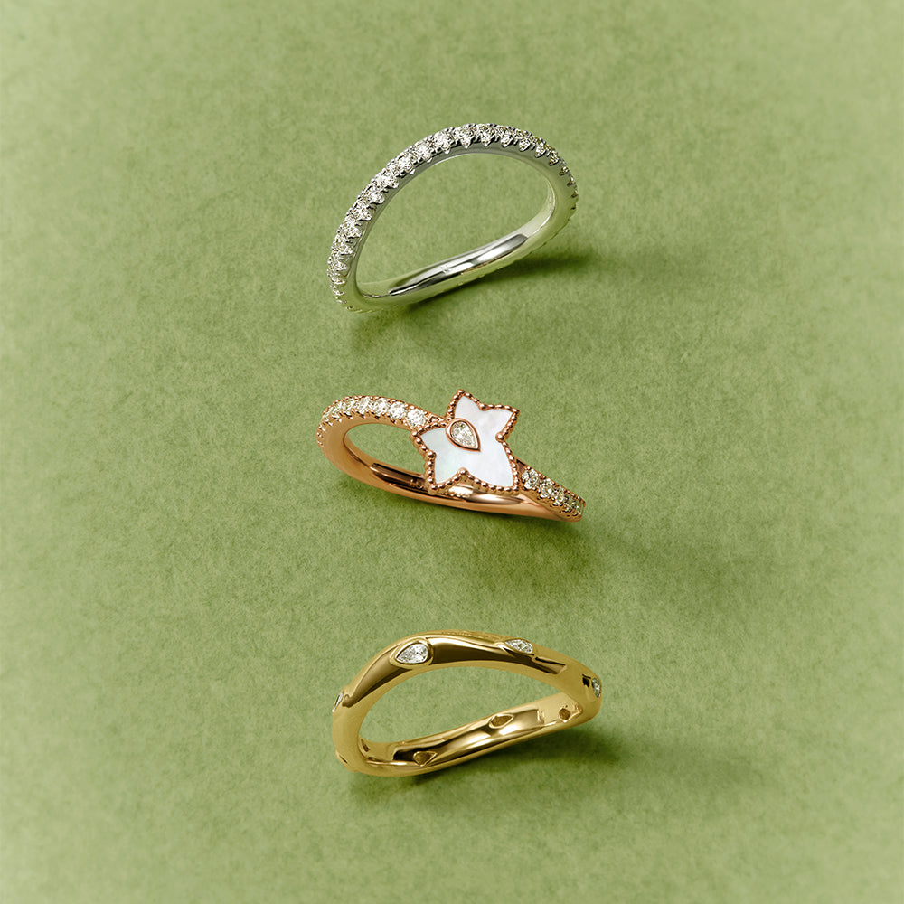 Ivy Mother of Pearl Ring