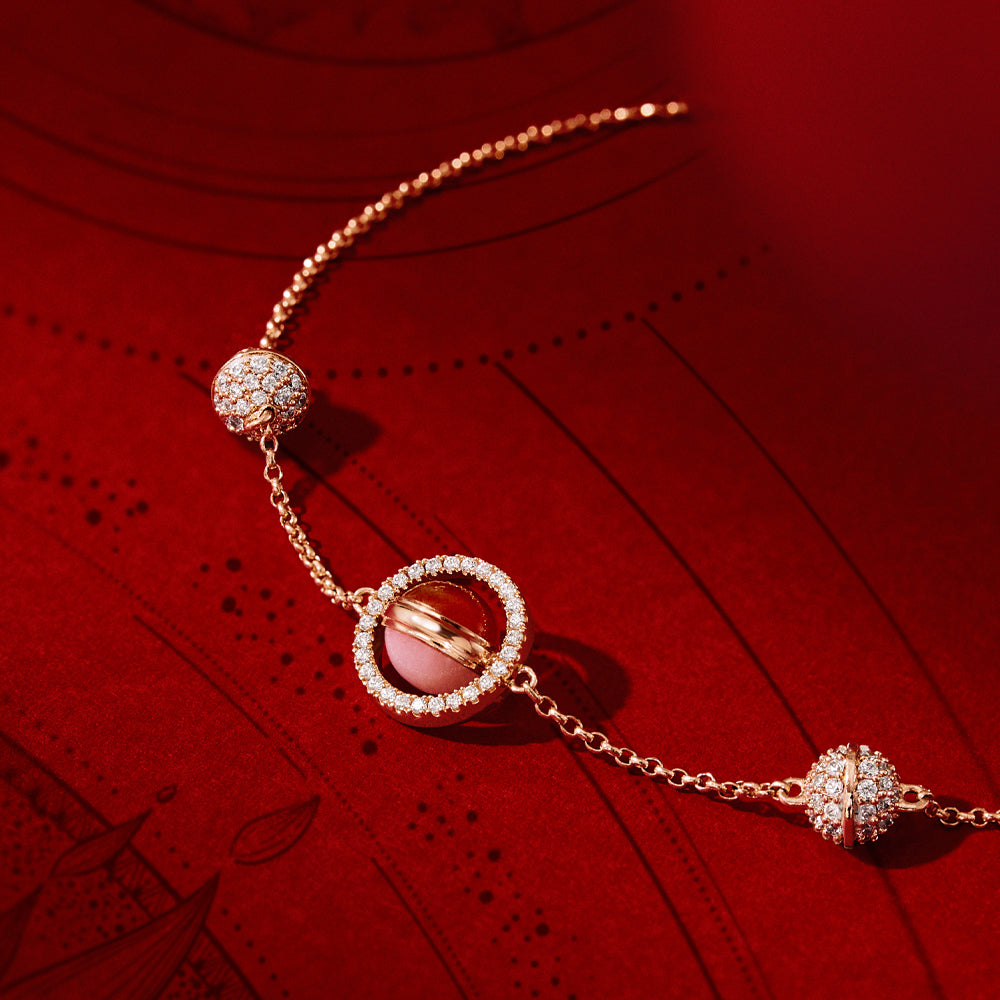 Heliocentric Pink Opal & Carnelian Bracelet