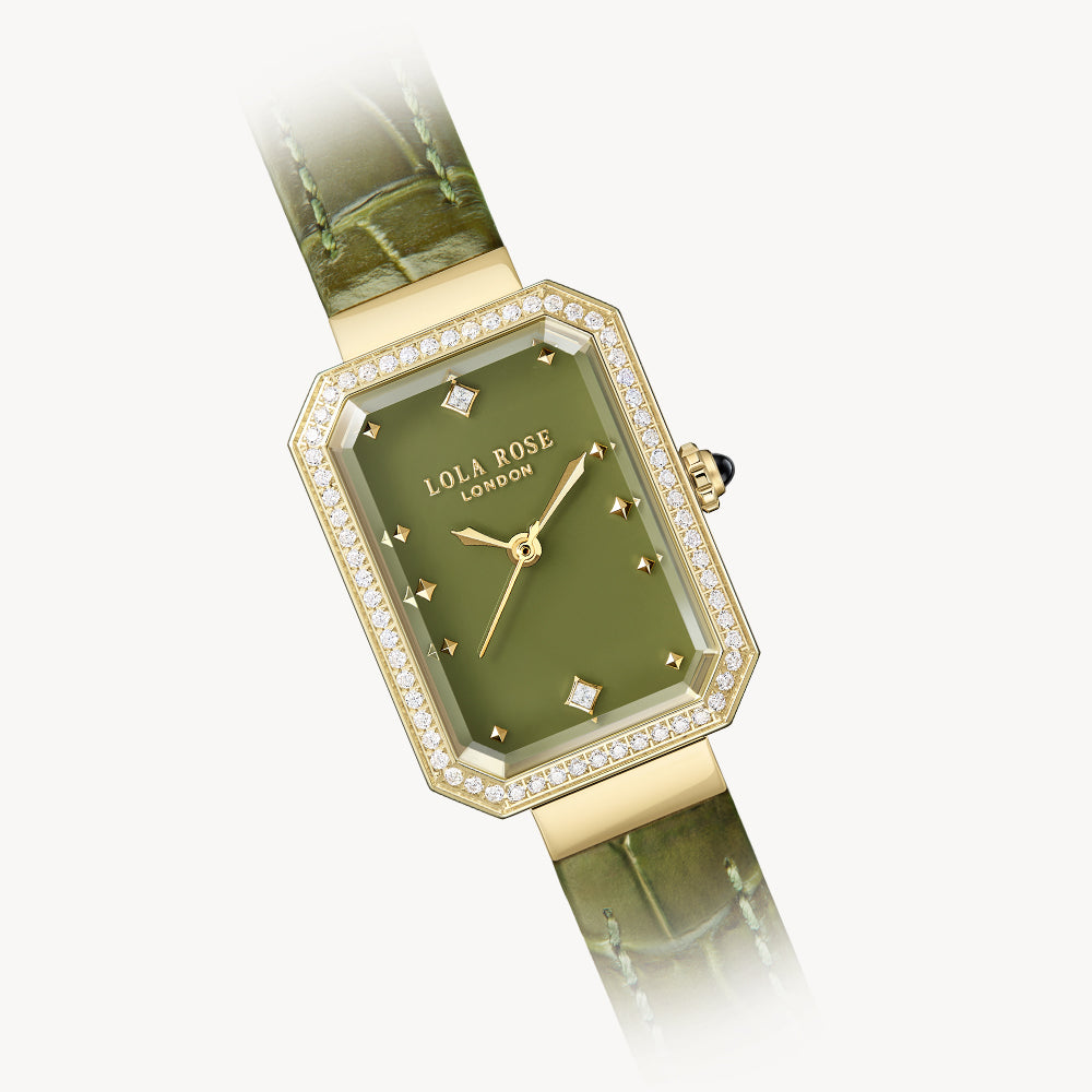 Ms Lola Green Onyx Watch with Zirconia