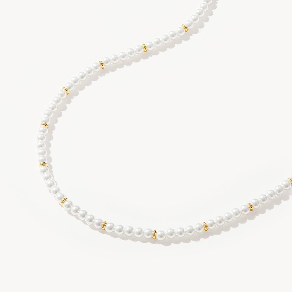 Cookie Heart Tea-Time Artificial Pearl Necklace