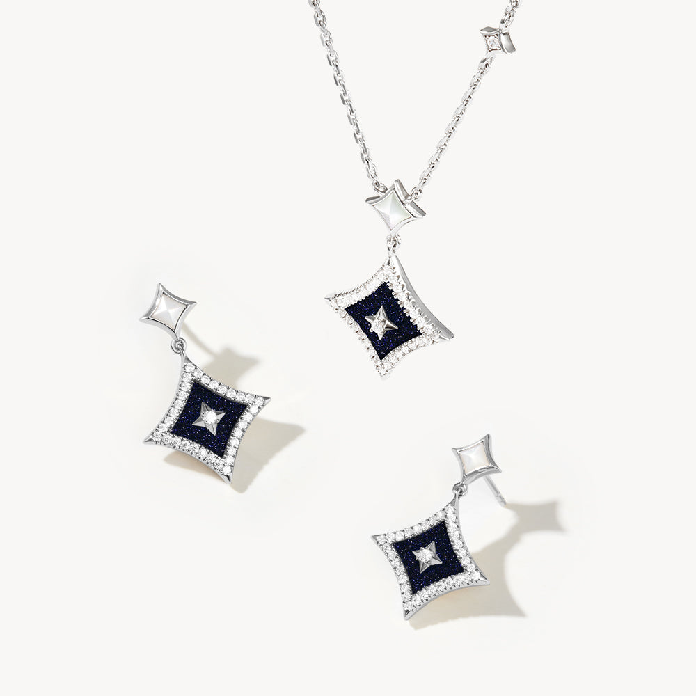 Starry Blue Sandstone Necklace