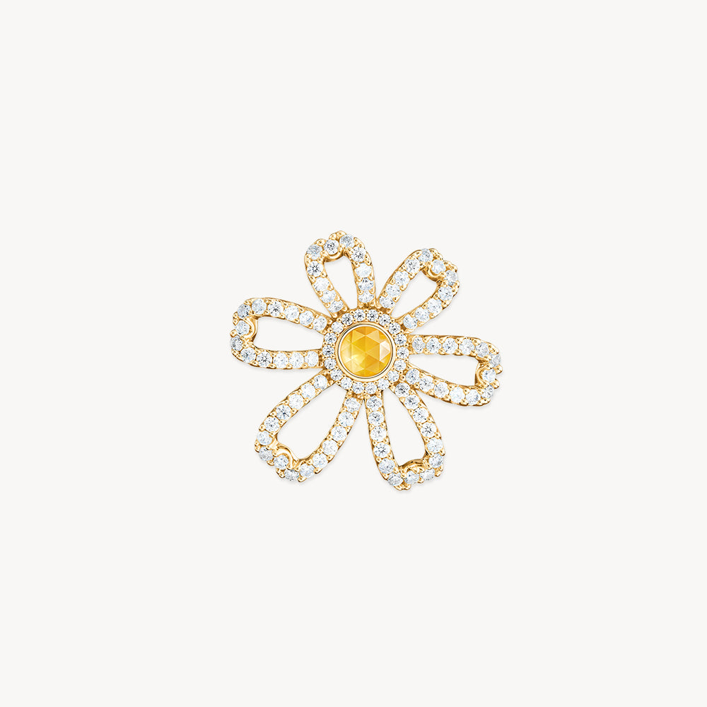 Daisy Wide Band Ring