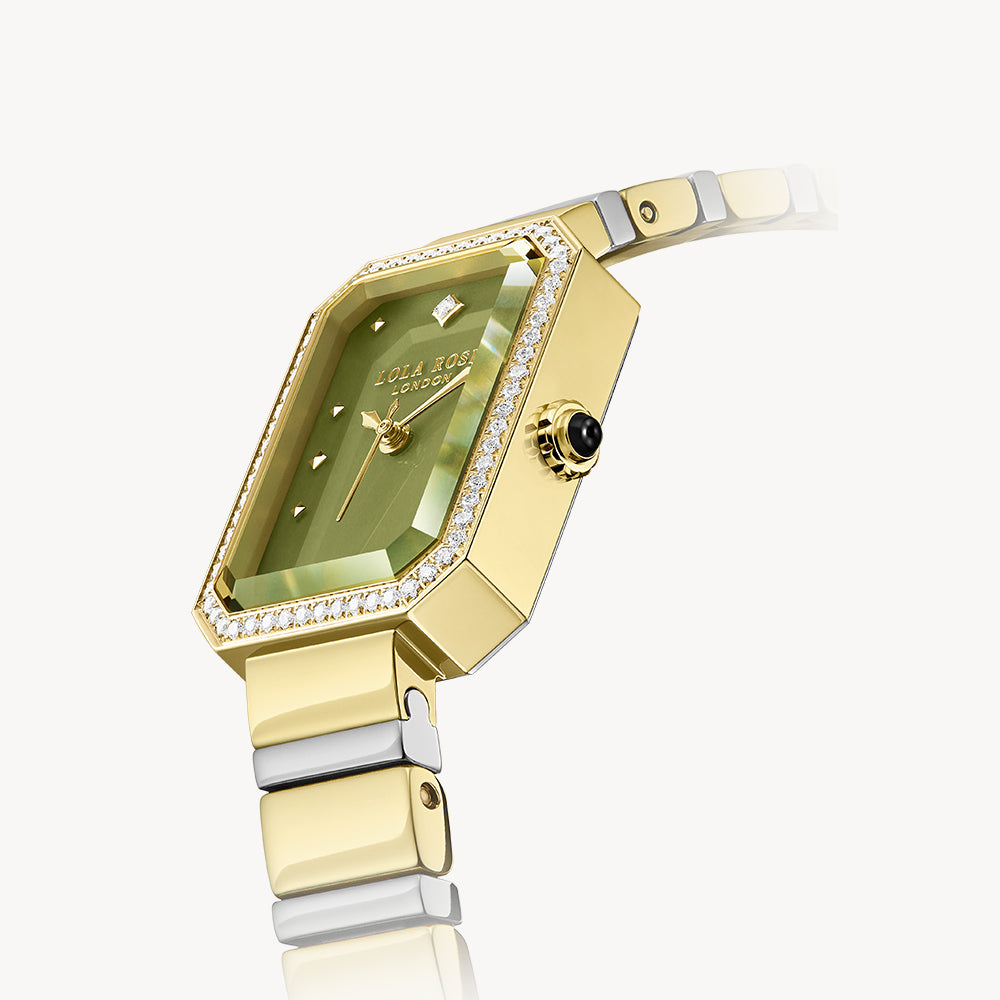 Ms Lola Green Onyx Zirconia Watch With Two Strap Set