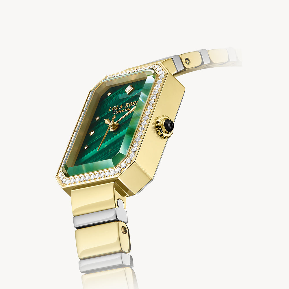 Ms Lola Malachite Zirconia watch With Two Strap Set