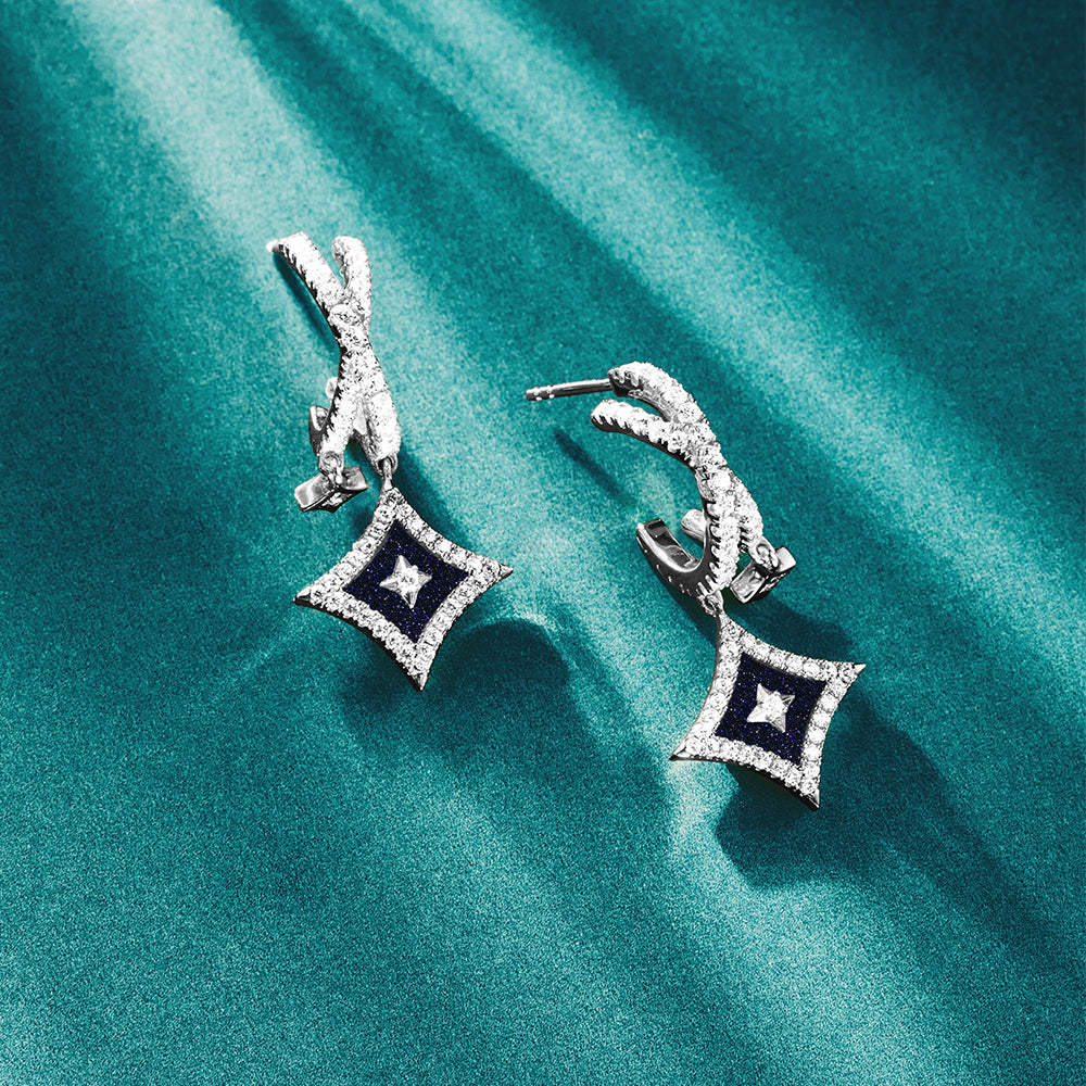 Starry Blue Sandstone Earrings