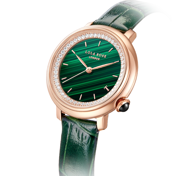 Lola Rose Malachite Watch With Zircon LR2304