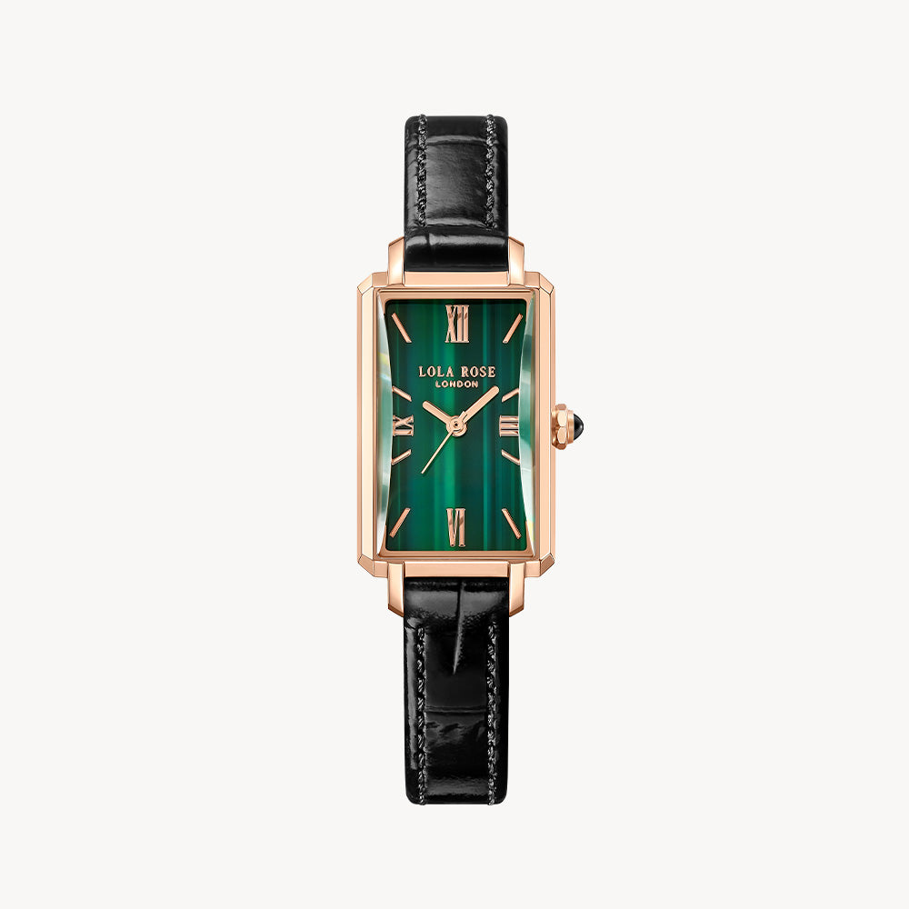 Ms Lola Slender Waist Malachite Textured Watch