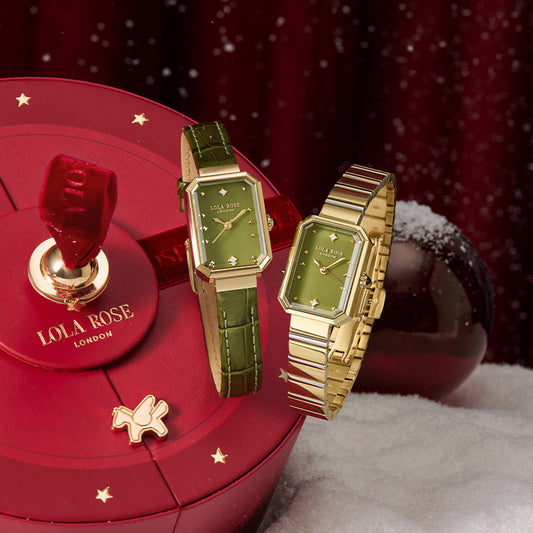 Ms Lola Green Onyx Watch With Two Strap Set