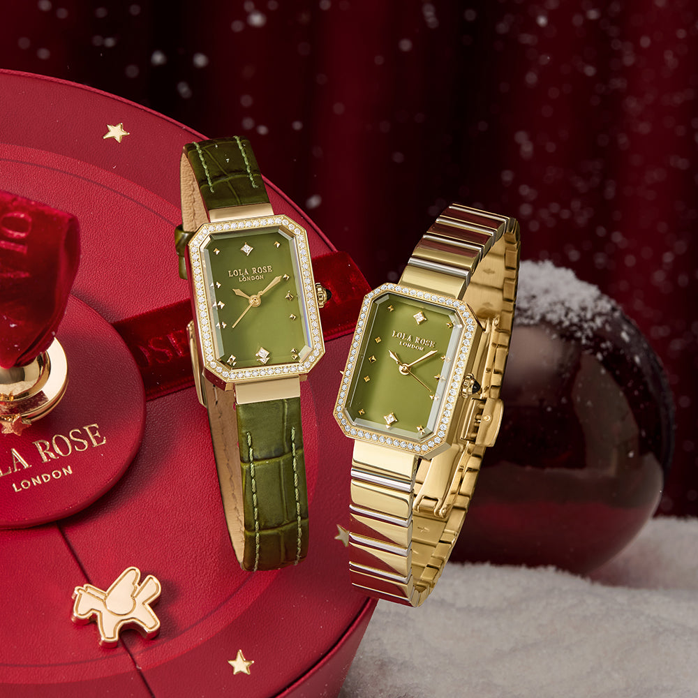 Ms Lola Green Onyx Zirconia Watch With Two Strap Set