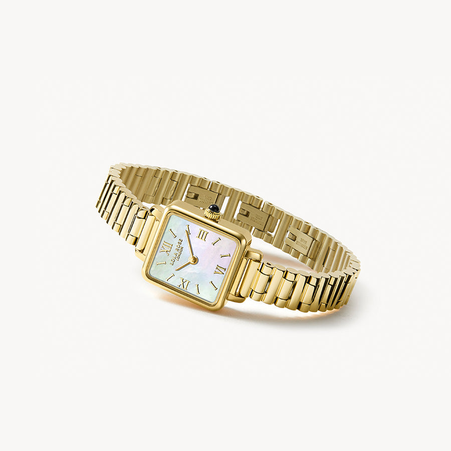 Cube Golden Mother of Pearl Watch